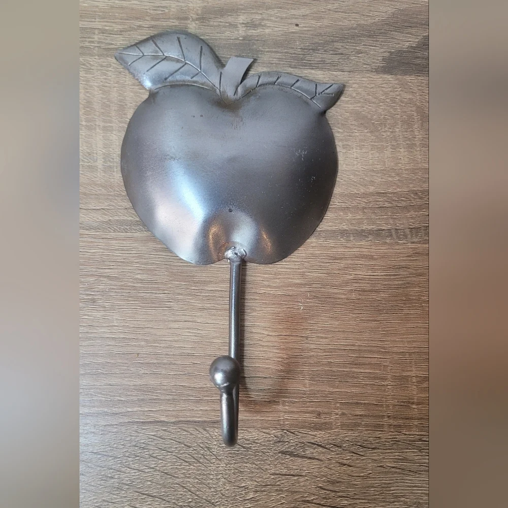 Vintage Silver Apple Wall Hook